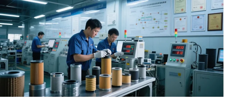 automotive filter factory quality inspection room