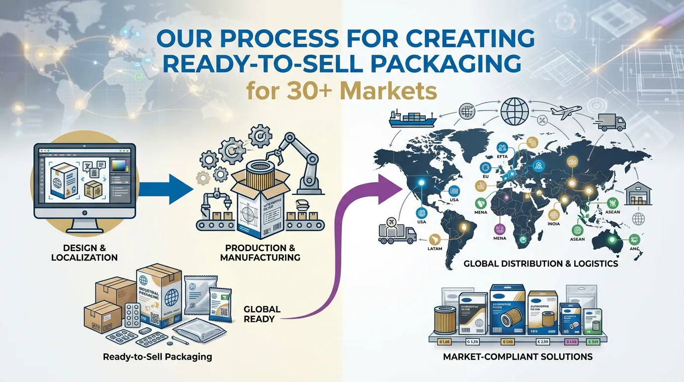 Ready-to-Sell Automotive Filter Packaging for 30+ Markets