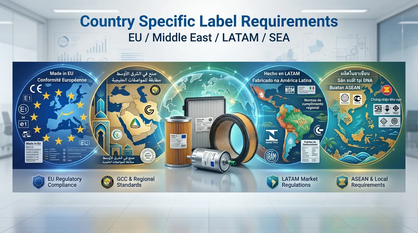 Country Specific Label Requirements for Automotive Filters
