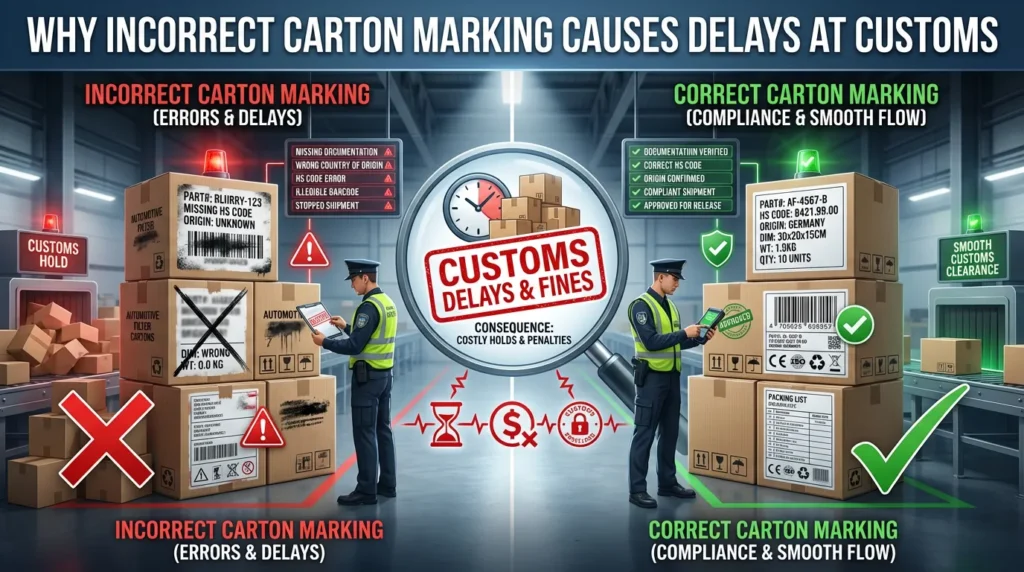 Why Incorrect Carton Marking Causes Delays at Customs