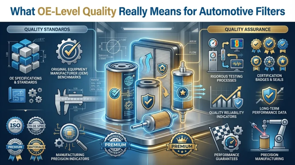 What OE-Level Quality Really Means for Automotive Filters
