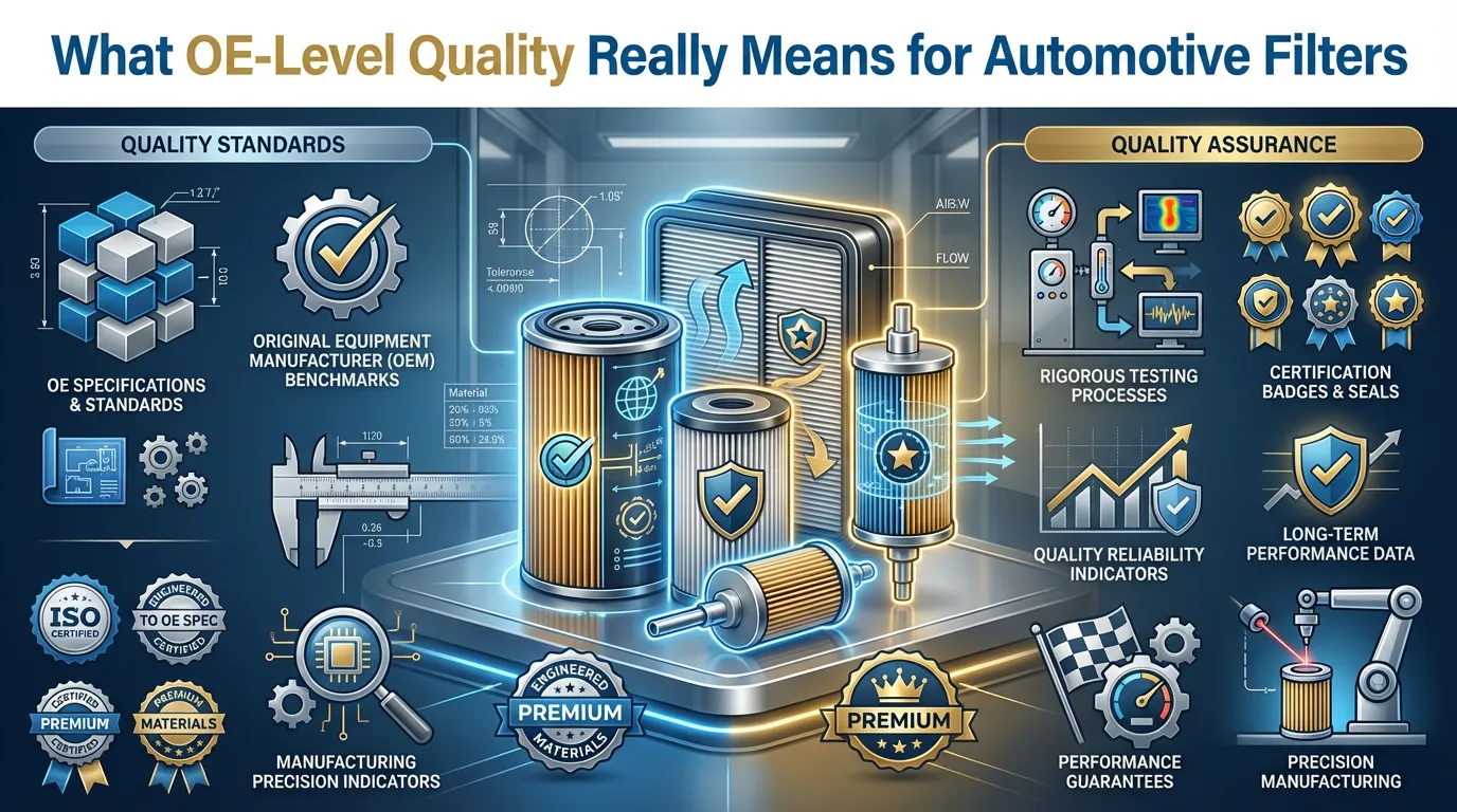 What OE-Level Quality Really Means for Automotive Filters