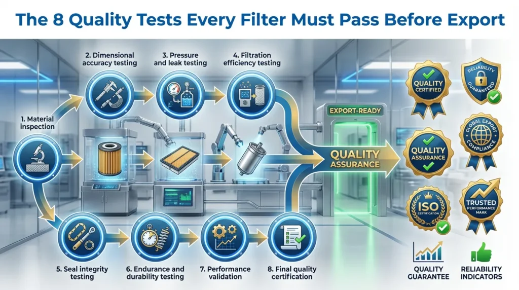 8 Essential Quality Tests for Automotive Filters Before Export