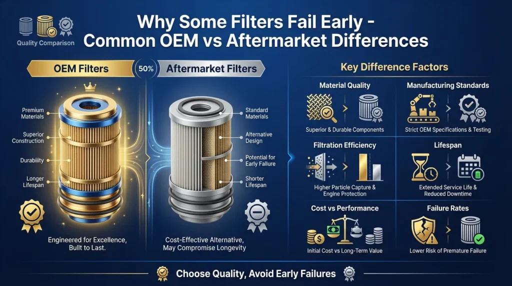 Why Automotive Filters Fail Early: OEM vs Aftermarket