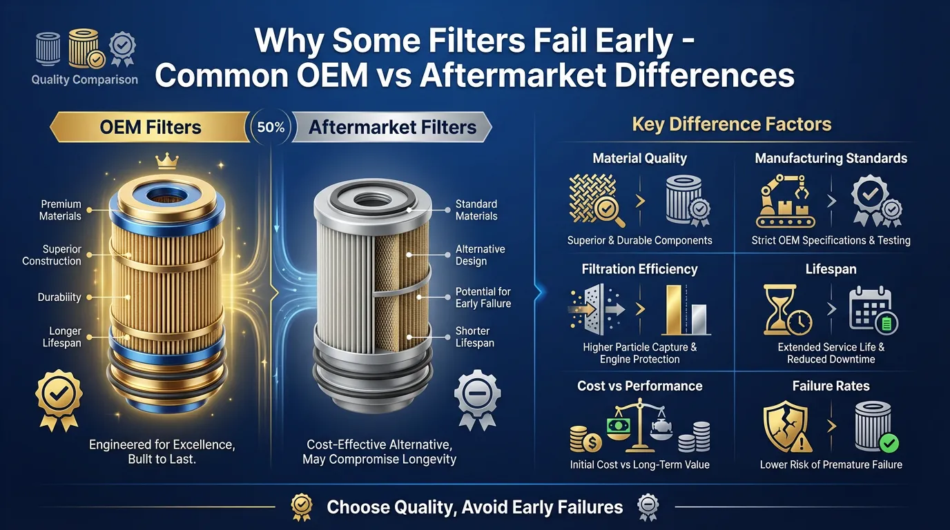 Why Automotive Filters Fail Early: OEM vs Aftermarket