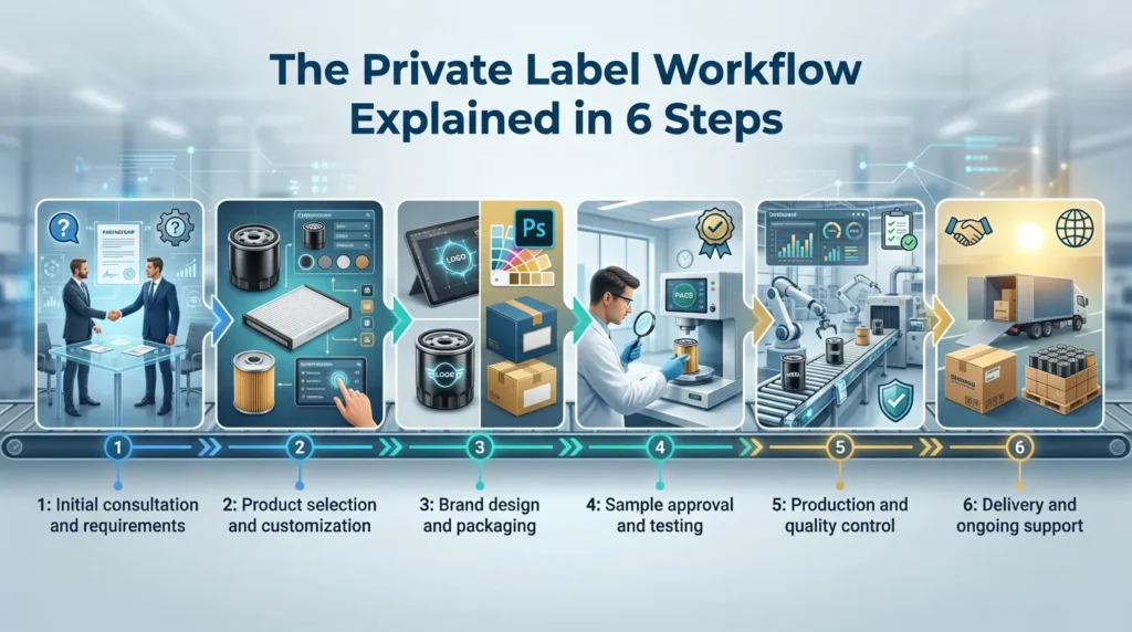 6 Step Private Label Workflow for Automotive Filters