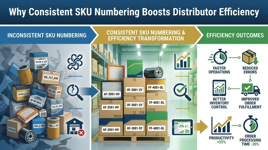 Consistent SKU Numbering for Private Label Filters