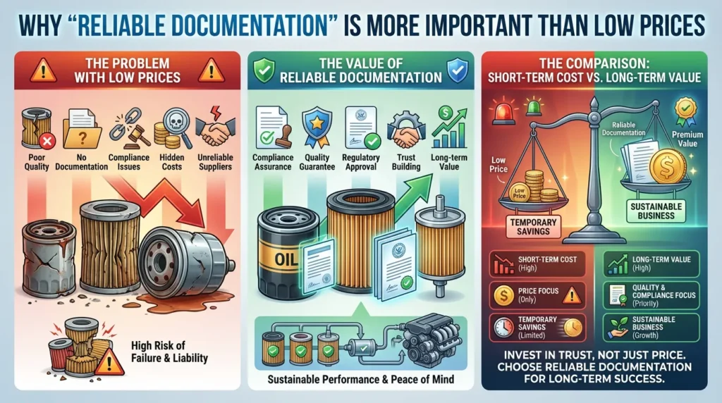 Why Reliable Import Documents Beat Low Filter Prices