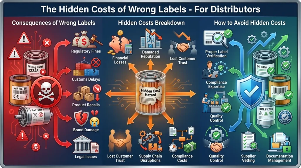 Hidden Costs of Wrong Labels for Filter Distributors