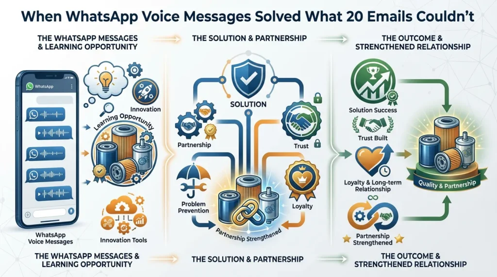 How WhatsApp Voice Notes Fixed a Complex B2B Filter Project